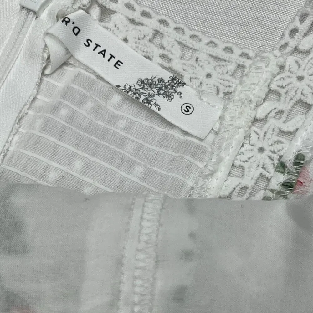 Altar'd State Embroidered Cotton Mini Dress Puff Sleeve Romantic Small NWOT - Picture 11 of 11